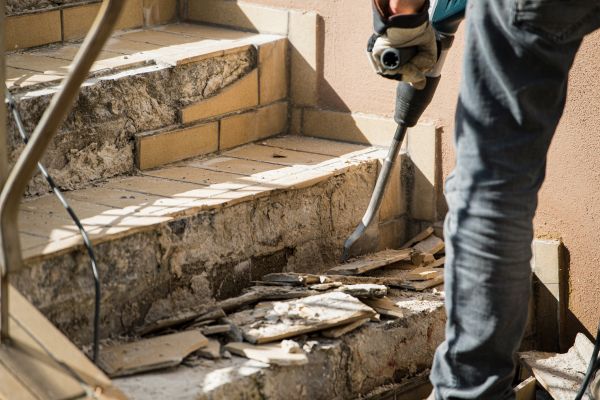 Concrete Stair Demolition in Fargo